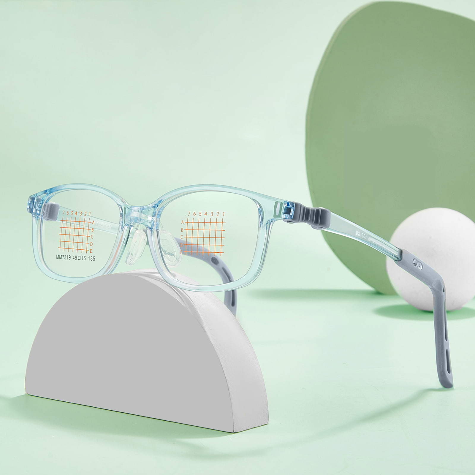 MM7319 نظارات بقفل ذاكرة (SNAP-ON) ومفصل EMS