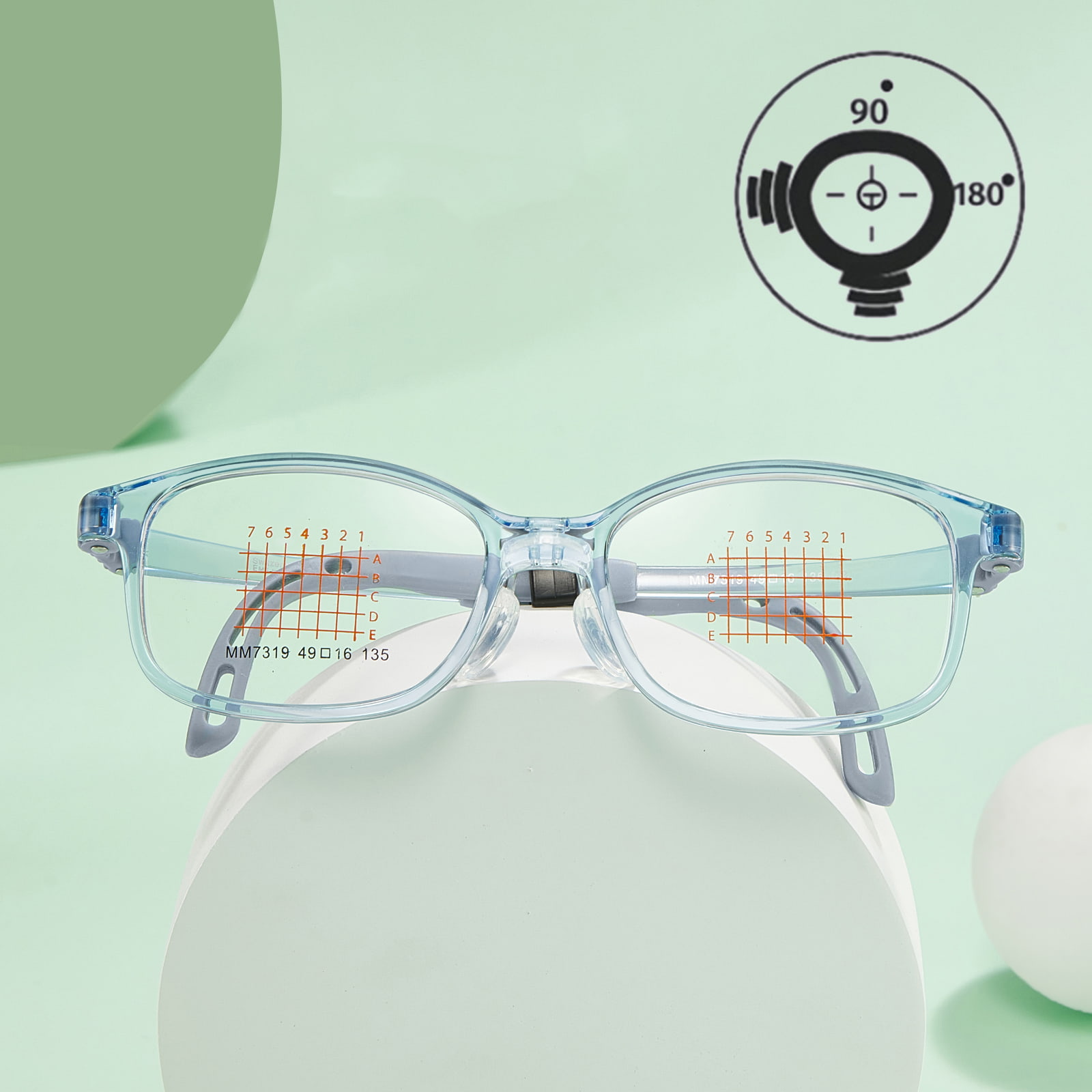 MM7319 نظارات بقفل ذاكرة (SNAP-ON) ومفصل EMS